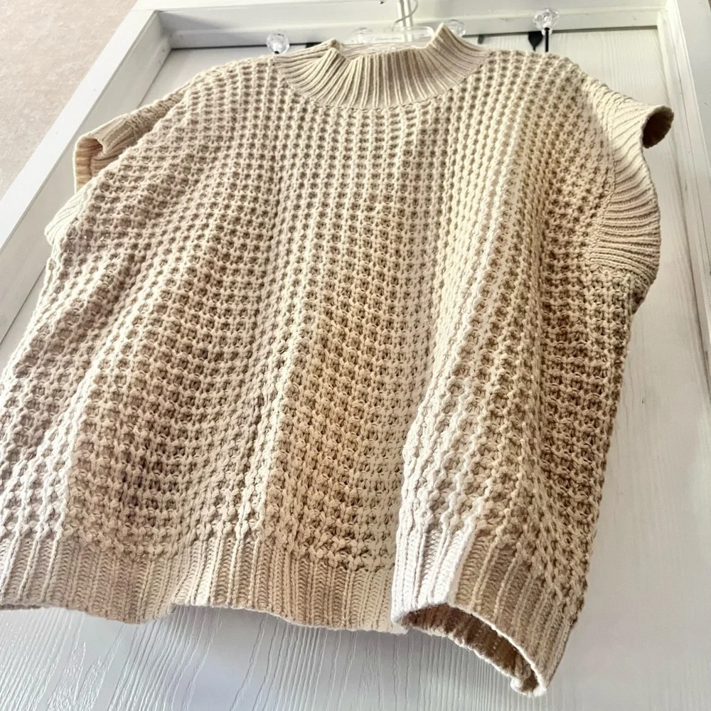Cozy Knit Beige Sweater